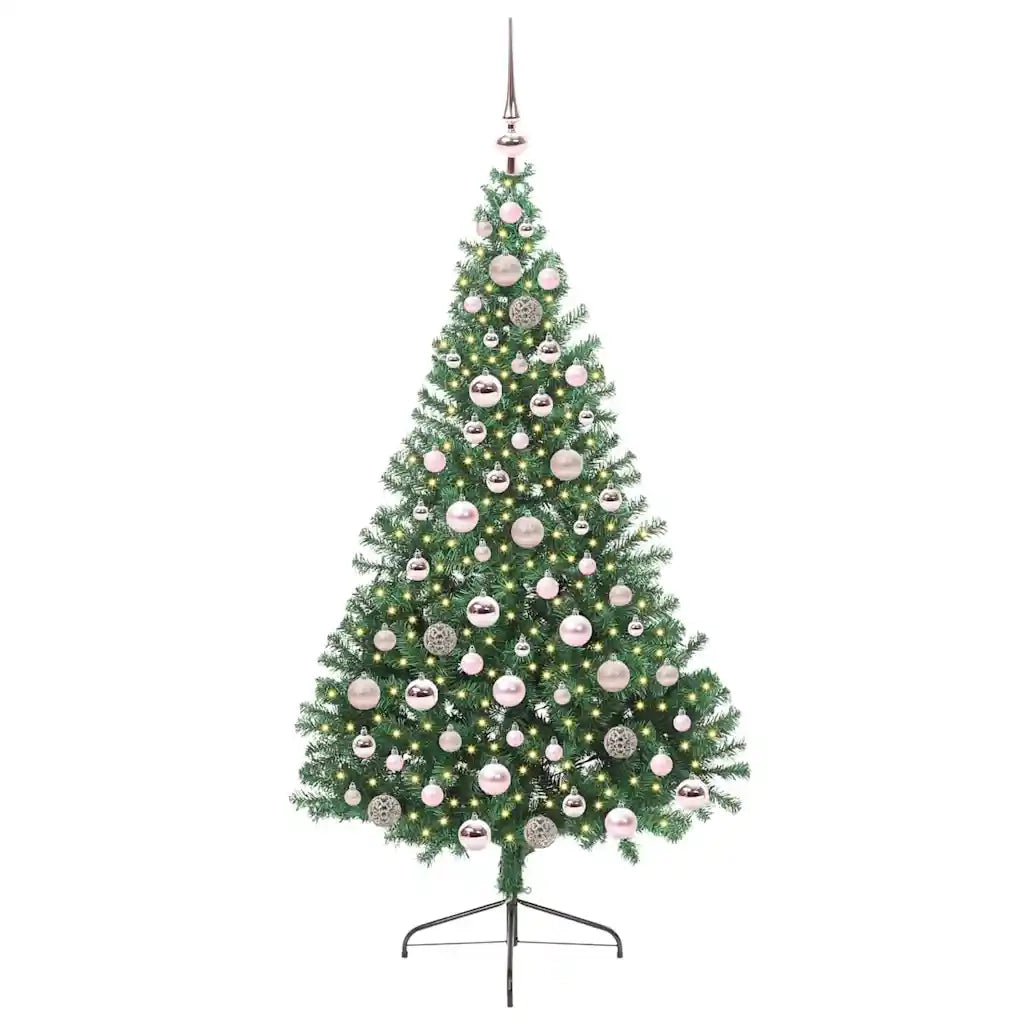 Albero di Natale | Decorazioni natalizie artificiale con luci integrate Verde 180 cm