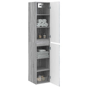 Mobiletto da Bagno | Armadio da bagno a Muro Sonoma grigio 33 x 34,5 x 160 cm