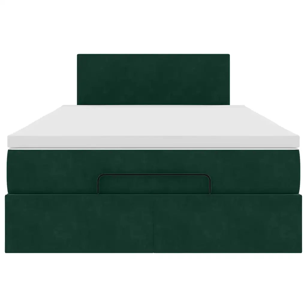 Struttura Letto Pouf con Materasso 120x200 cm Velluto