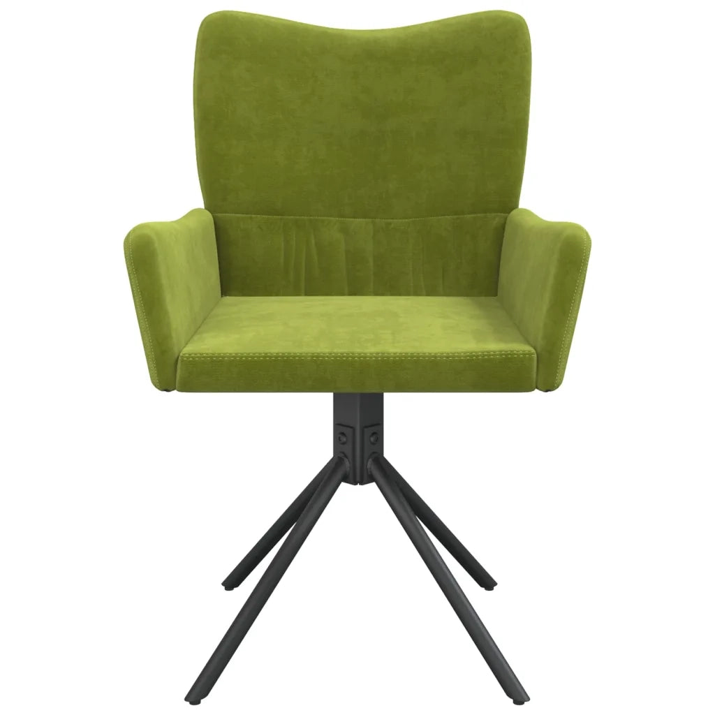 Sedie da Pranzo Girevoli 2 pz Verde Chiaro in Velluto cod mxl 29660