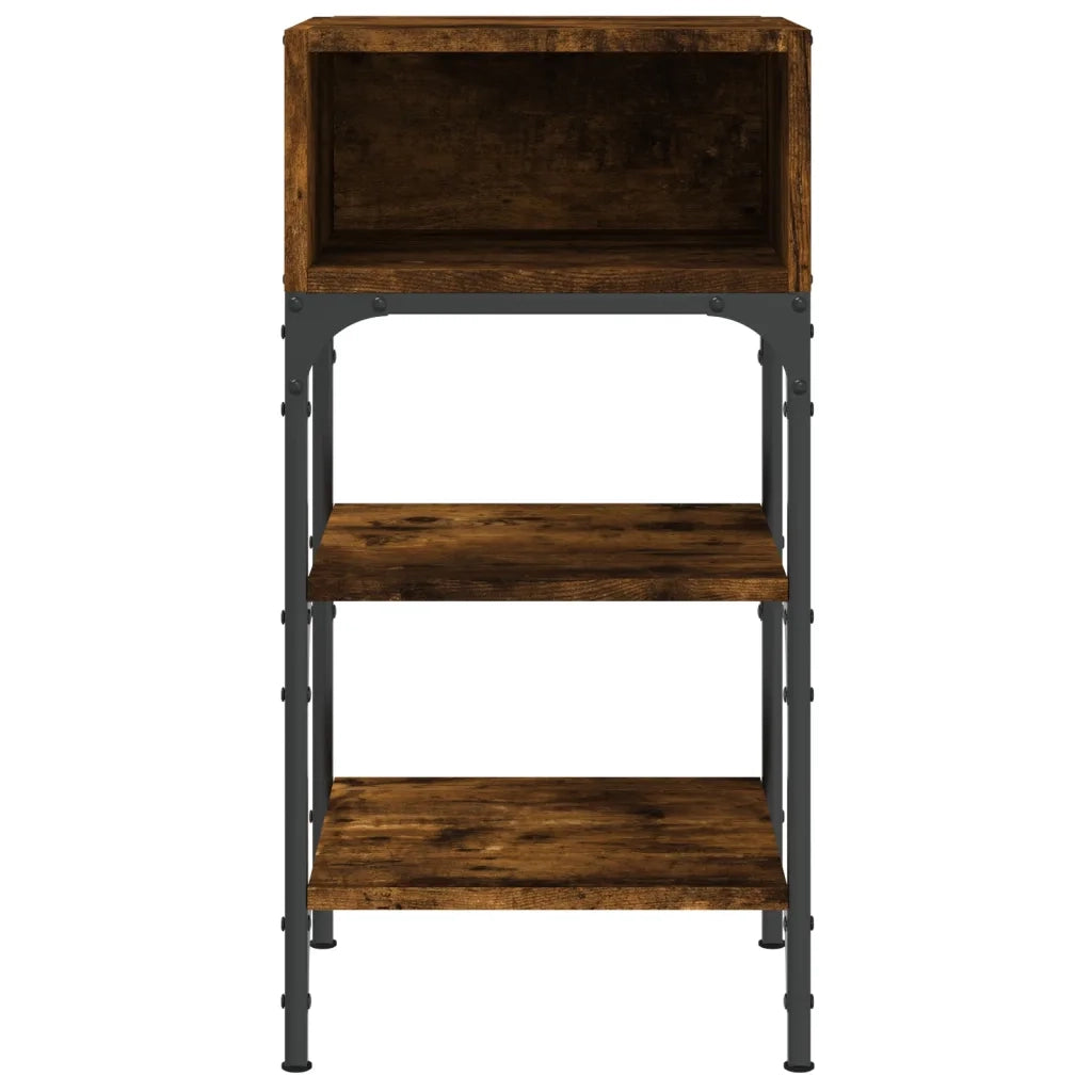 Comodini 2 pz-Set di 2 Tavolino da notte Rovere Fumo 35x34,5x70 cm in Legno Multistrato