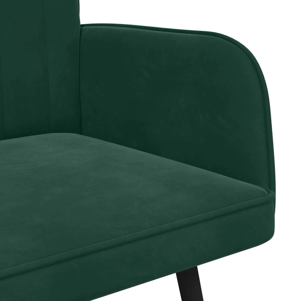 Sofa a Due Posti Verde Scuro 115 x 61 x 87 cm Velluto
