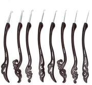 Set di Aghi per Maglia 8 Pezzi - Materiale Aluminium/TPR - Manico Ergonomico - Maglia e Punti di Croce per la Casa - Diversi Diametri 2,5-6,0 mm