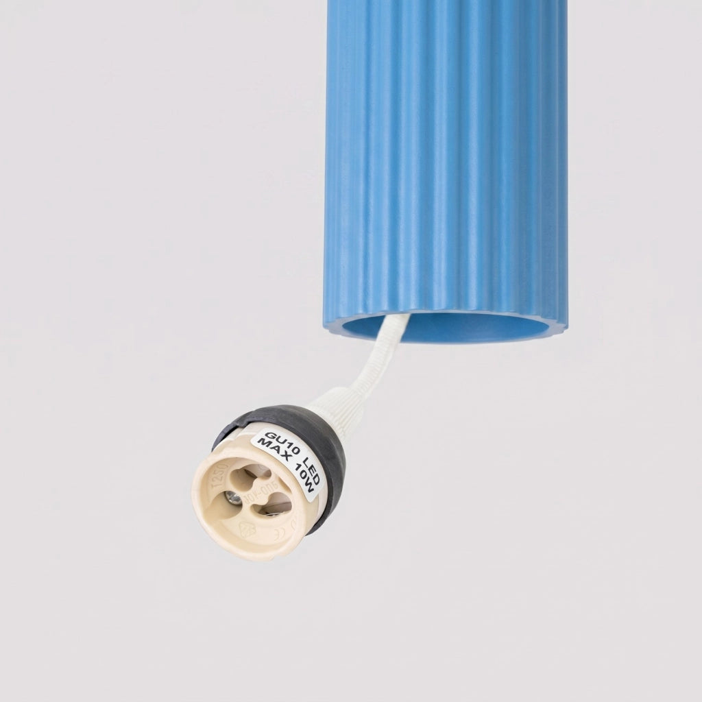 Lampada a sospensione KARBON 3P azzurro