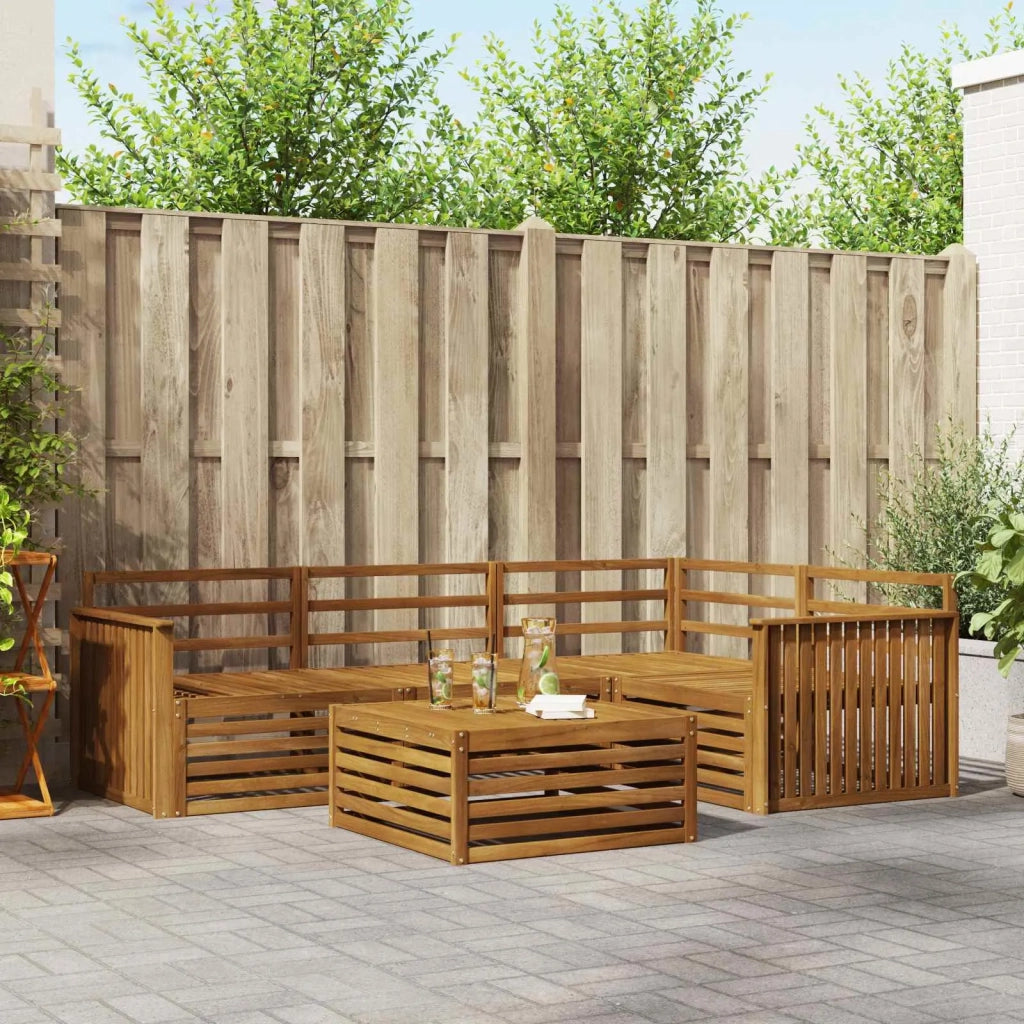 Set di divani da esterno 5 pcs Naturale
