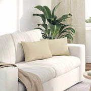 Cuscini da Divano 2 pcs Crema 50 x 30 cm Tessuto