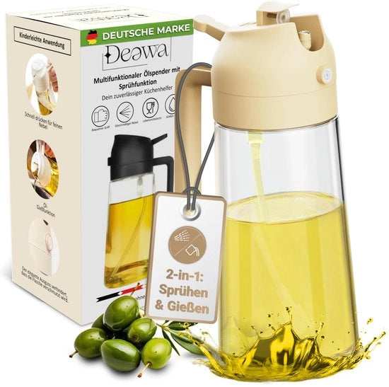 Olio Verstuiver Moderno – Dispositivo per Spruzzare e Versare Olio – Verstuiver Pratico e Stilistico per Olio in Cucina