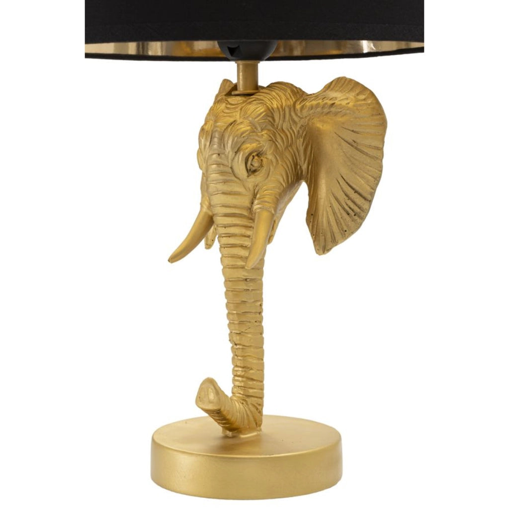 Lampada da Tavolo Elefante 1, Nero, Poliresina, 25x25x43 cm