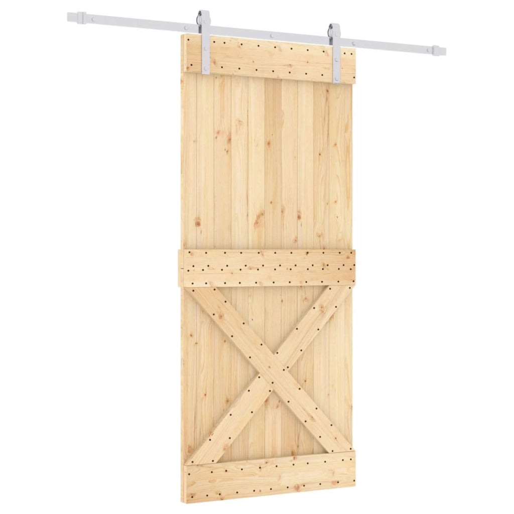 Porta scorrevole Naturale e Bianco 90 x 210 cm 3444966