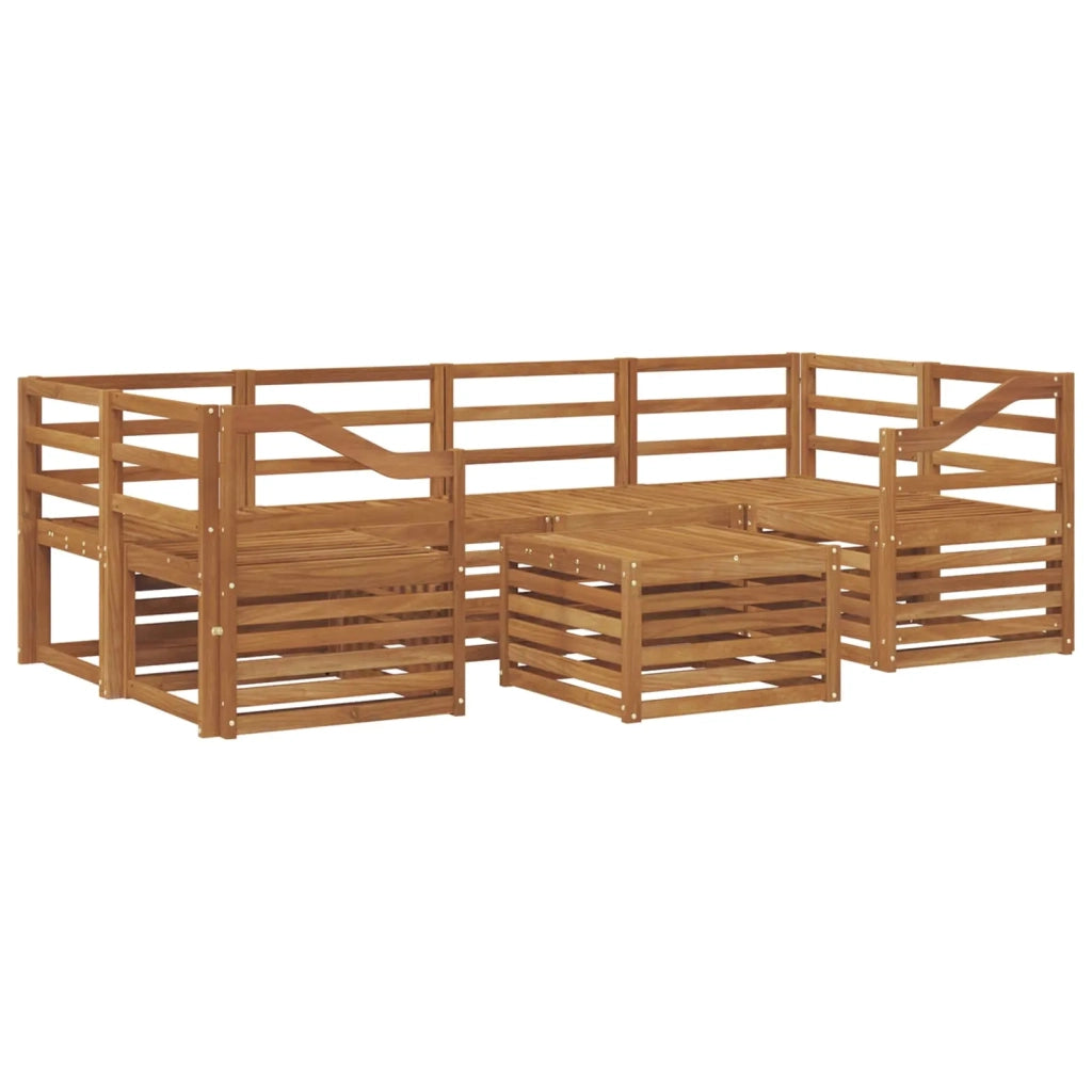Set di divani da esterno 7 pcs Naturale