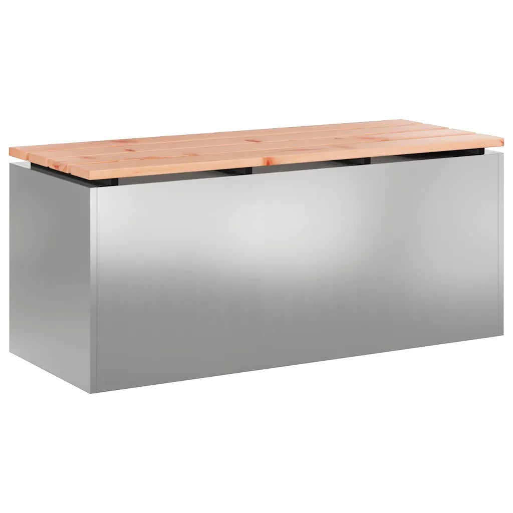 Panchina da giardino Argento 100 x 40 x 43 cm Acciaio zincato 874910