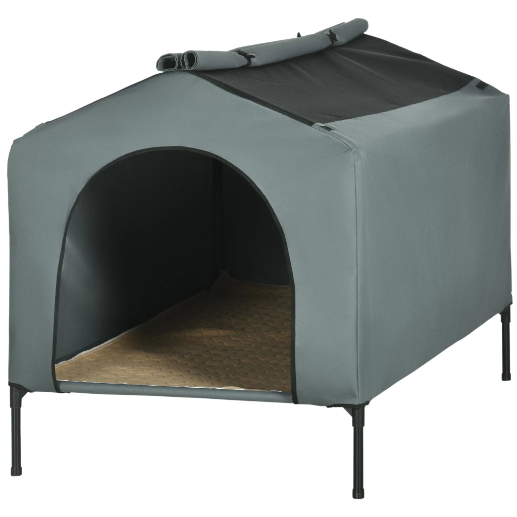 Cuccia per Cani Letto Rialzato ¨C Zephmum ¨C Grigio 130x85x95 cm