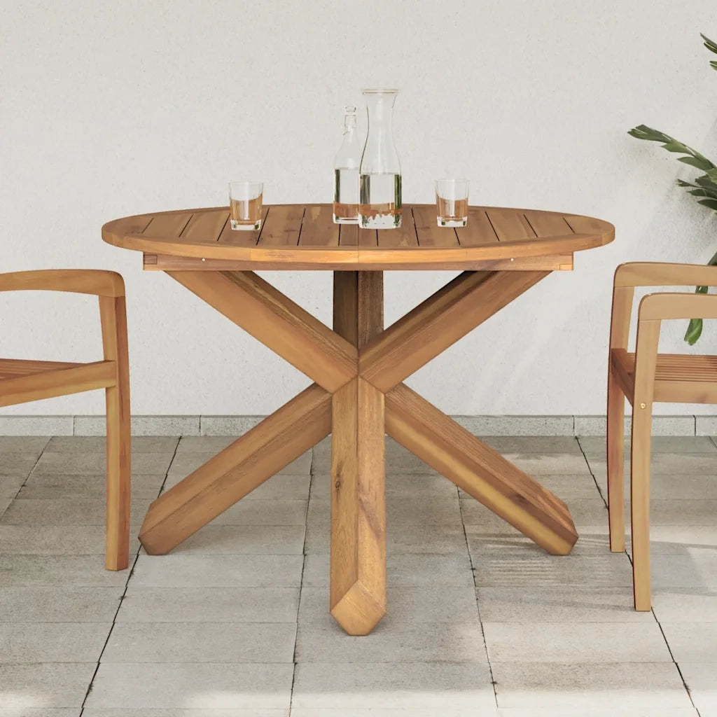 Tavolo da Giardino Ø109x74 cm in Legno Massello di Teak 4008083