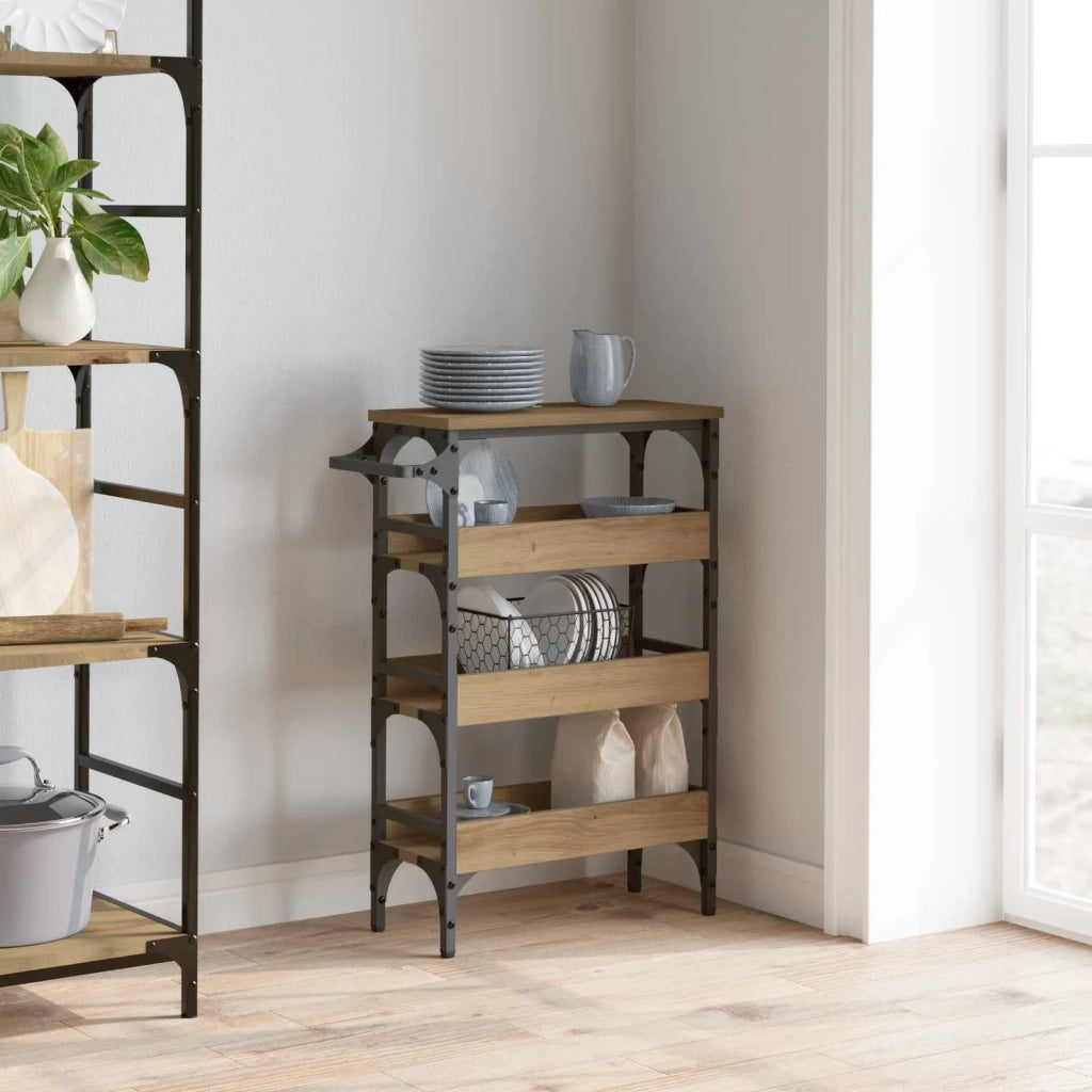 Carrello da Cucina Rovere artigianale 53 x 20 x 76 cm CFW8376380