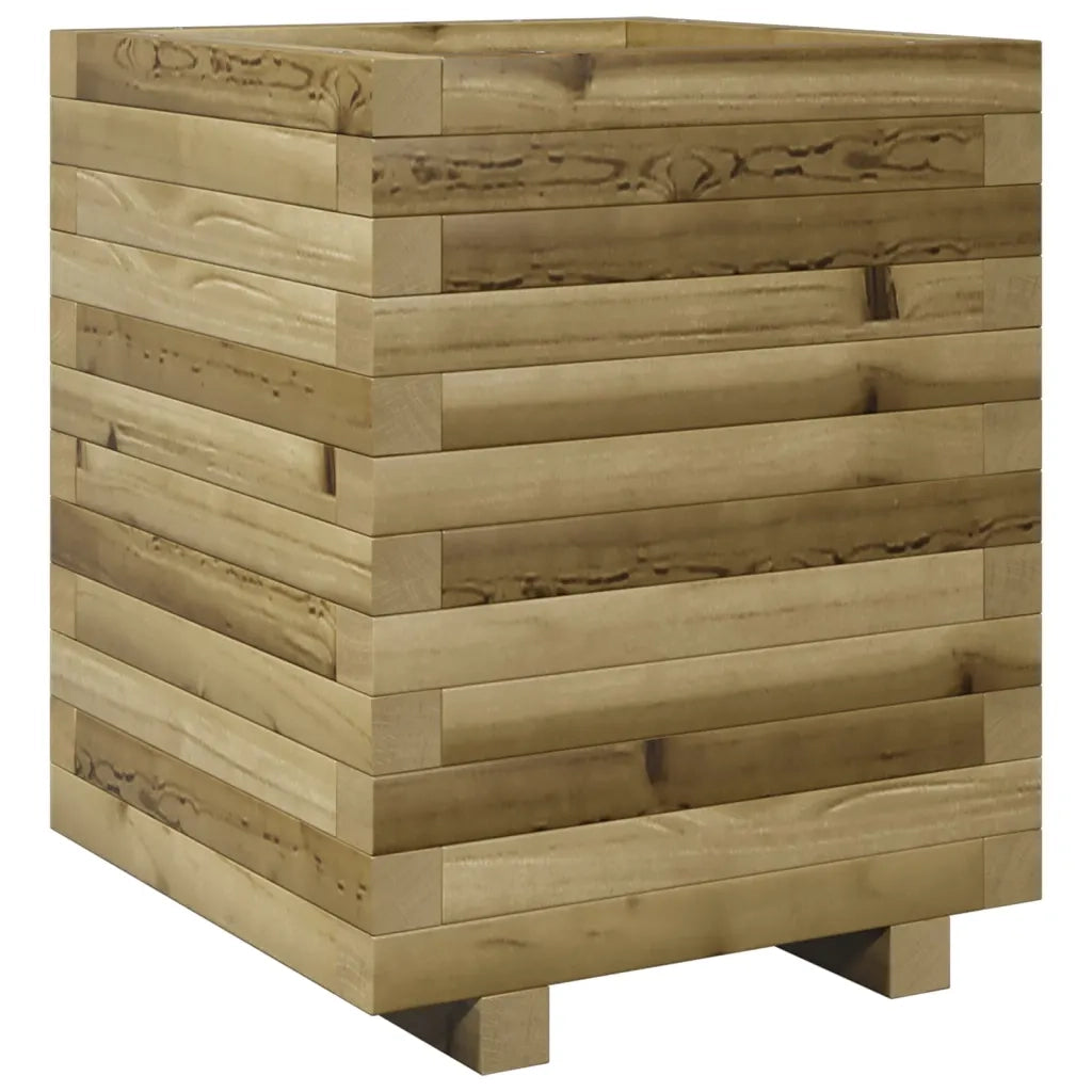 Fioriera | Cassetta per fiori | Vaso da Giardino 40x40x49,5 cm in Legno di Pino Impregnato