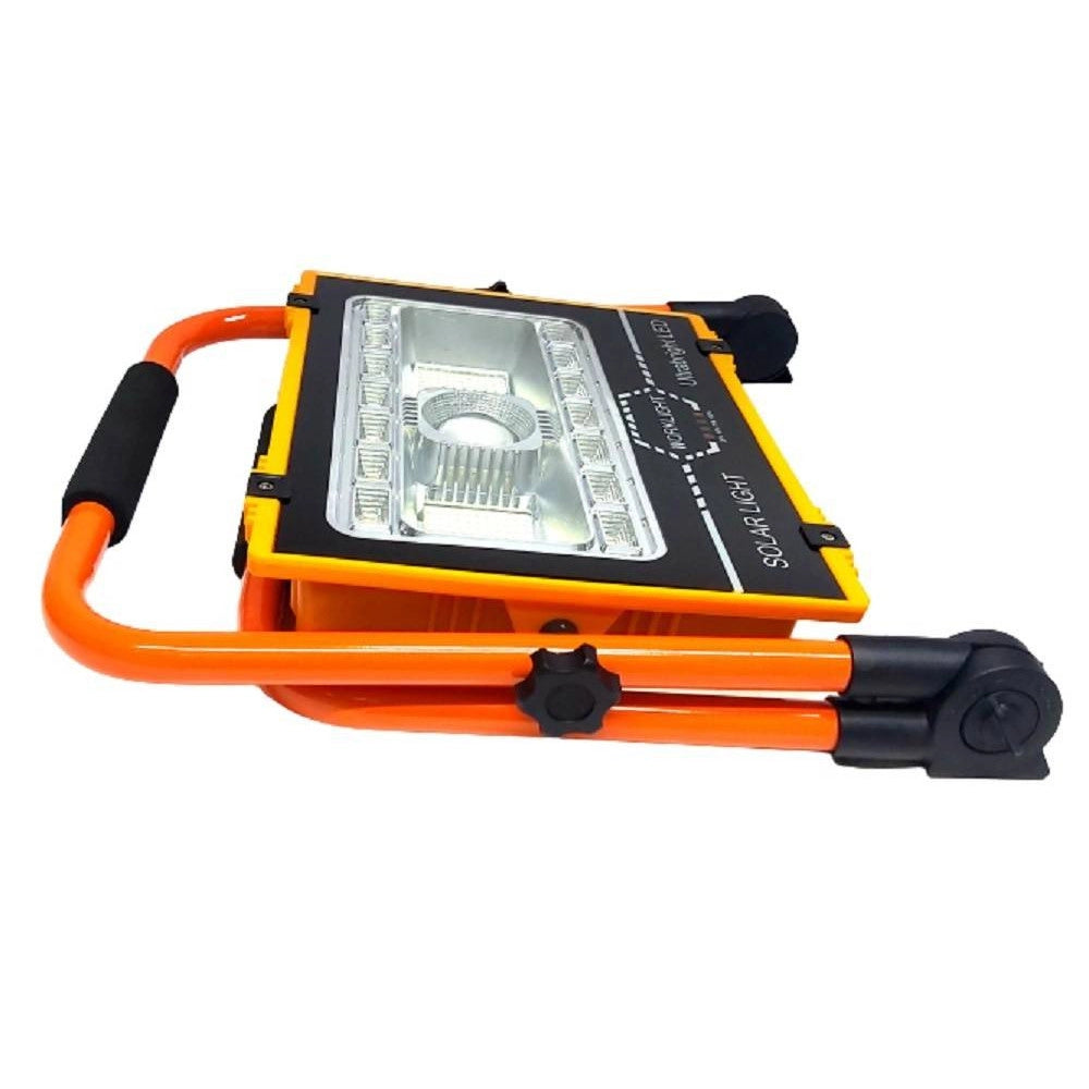 Trade Shop - Faro Di Emergenza Lavoro A Led 100 W Ricaricabile Pannello Solare Staffa Ab-t27 -