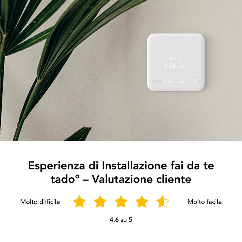 TADO¬? termostato kit di base V3+. Termostato Intelligente cablato. Compatibile con Alexa e Google Assistant. Bianco
