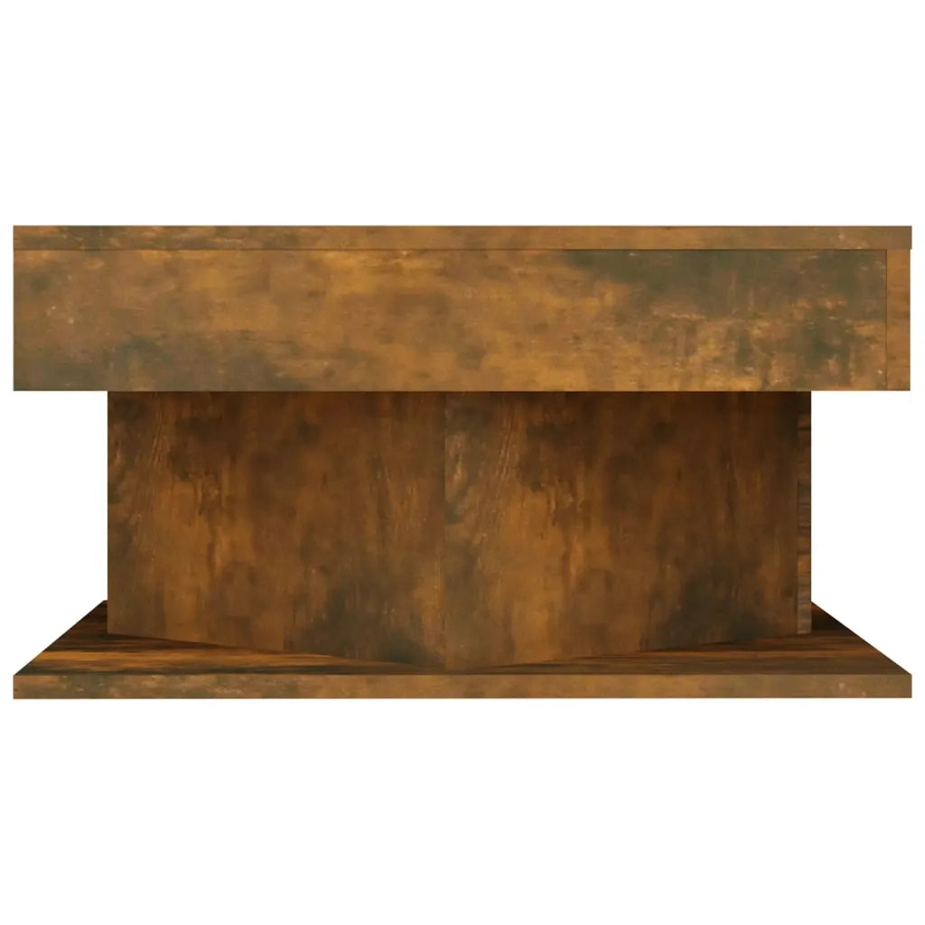 Tavolino da Salotto Rovere Fumo 57x57x30cm in Legno Multistrato 815942