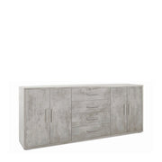 Mobile 4 Ante 4 Cassetti Kit Cemento cm 203x41x84h - Sarmog