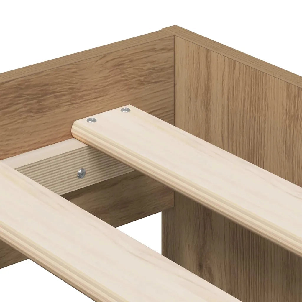 Struttura del letto con cassetto Rovere artigianale 90 x 190 cm 3335212