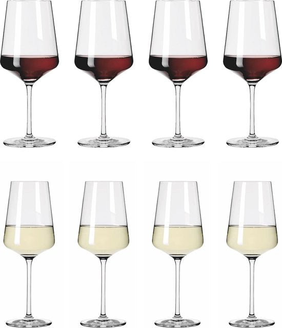 Set di bicchieri in cristallo Tritan resistenti all'acqua, set di bicchieri da vino lussuoso, 8 pezzi