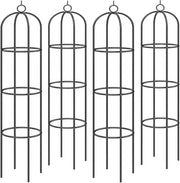 4x Obelisco per Rose Piante Rampicanti 200 x 40cm in Metallo Resistente Traliccio per Rose Pergolato per Eventi