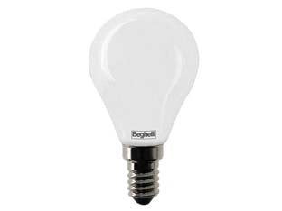 LAMPADA LED SFERA TUTTOVETRO E14- - 5w - 3000°K calda - 600 lm - 45x80h - 5 pezzi BEGHELLI