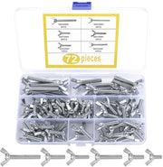 Viti a vela in carbonio da 72 pezzi M5 M6 - viti a vela metriche a mano per fissaggio su macchina