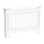 EasyComfort Copritermosifone a Doghe in MDF per Casa e Ufficio, 112x19x81 cm, Bianco