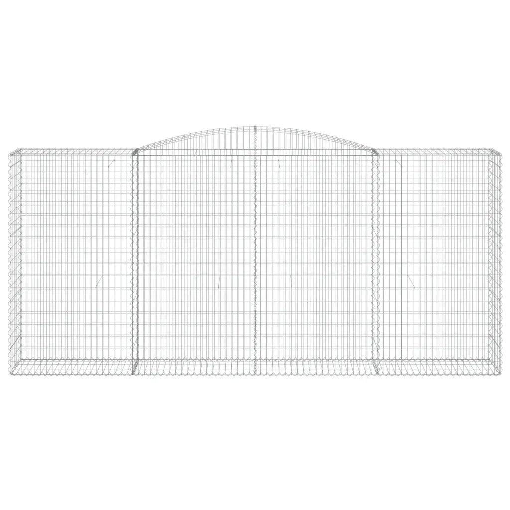 Cesti Gabbioni ad Arco 2 pz 400x50x180/200 cm Ferro Zincato 3147048