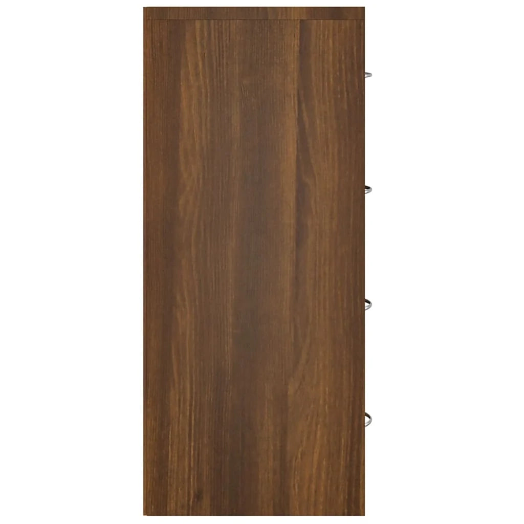 Credenza cassettiera armadio mobile contenitore organizer per cucina soggiorno salotto con 4 cassetti 60 x 30,5 x 71 cm marrone 02_0029752
