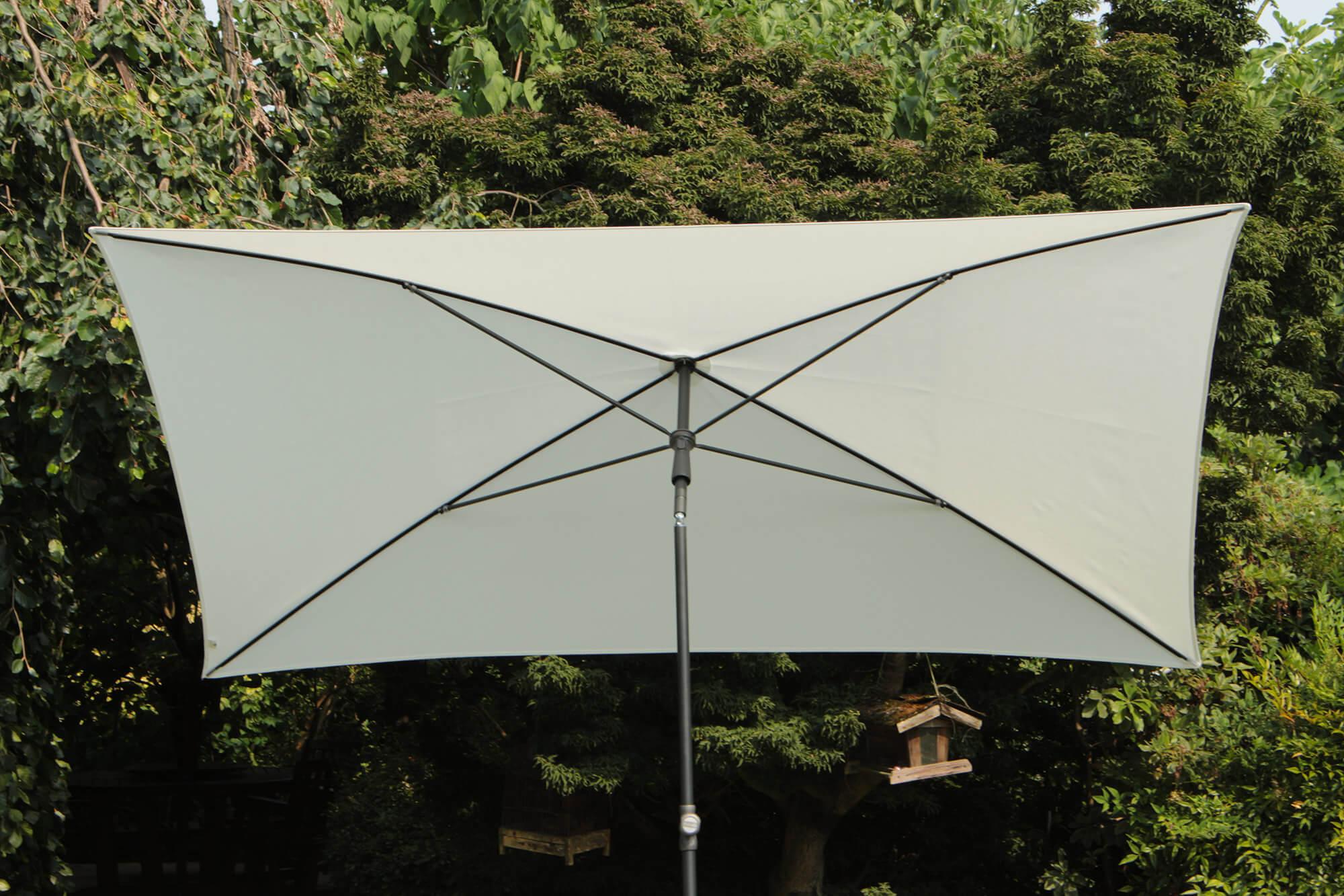 Ombrellone da Giardino 2,4x1,5 m Palo Ø27 mm in Acciaio Maffei Kronos Ecrù