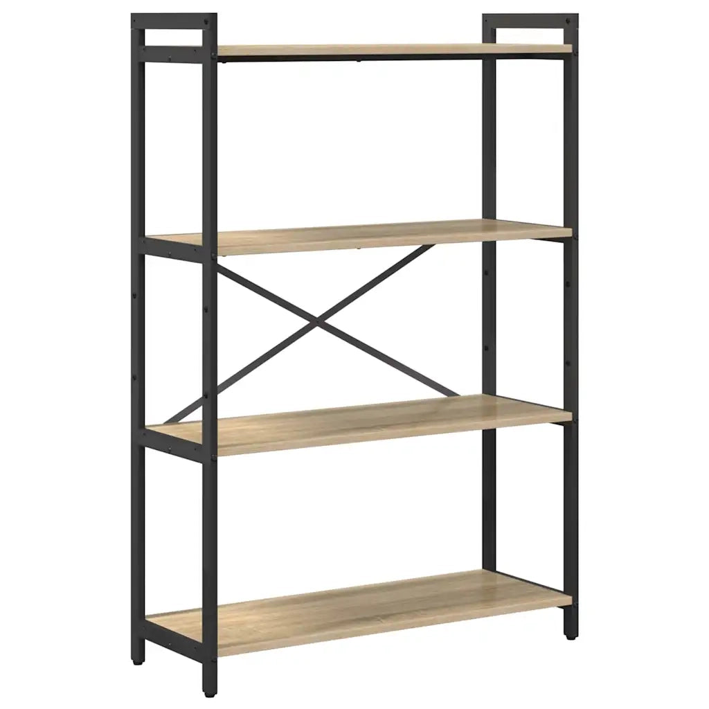 Libreria-Scaffale per Libri-Mobile di Stoccaggio Rovere Sonoma 80 x 30 x 120 cm Legno multistrato