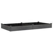 Fioriera | Cassetta per fiori | Vaso Giardino con Fodera Grigia 240x120x25cm Massello Abete