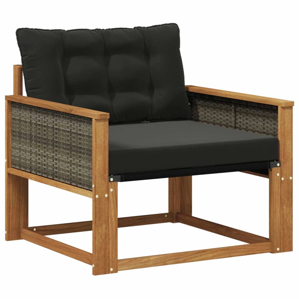 Set di divani da esterno-Sofa da giardino Legno di Acacia Massello e Textilene 255345