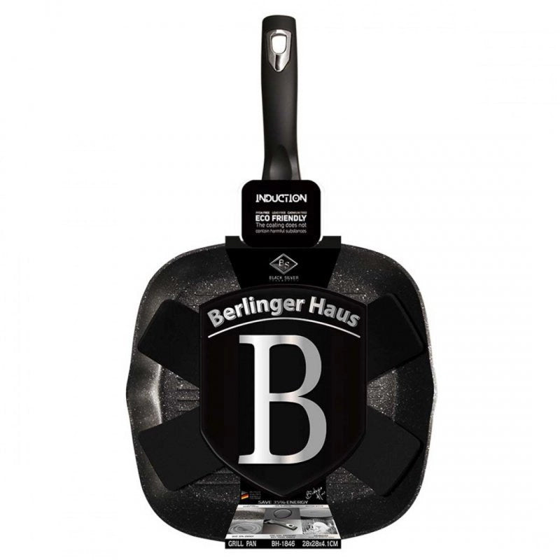 Berlinger haus BH-1846 Padella per griglia in granito - Pentolame antiaderente 28 cm