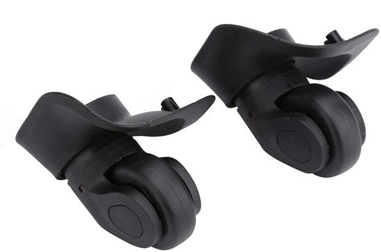 Ruote di scorrimento per bagagli - Sostitutive - Ruote a gomito - Plastica - Stile - 10,7x10,4 cm - PVC duraturo - Ruote di valigia
