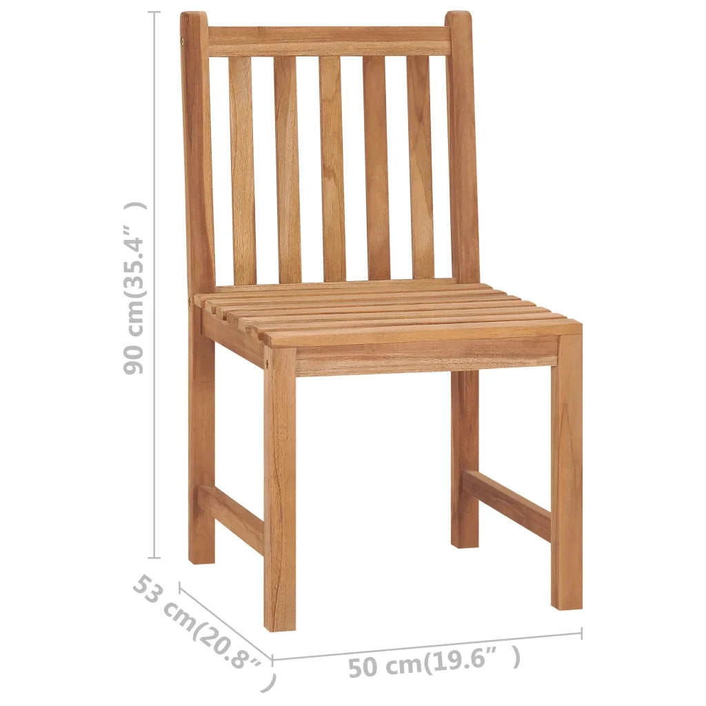 Sedie da Giardino 2 pz | Sedie da Esterno con Cuscini in Legno Massello di Teak