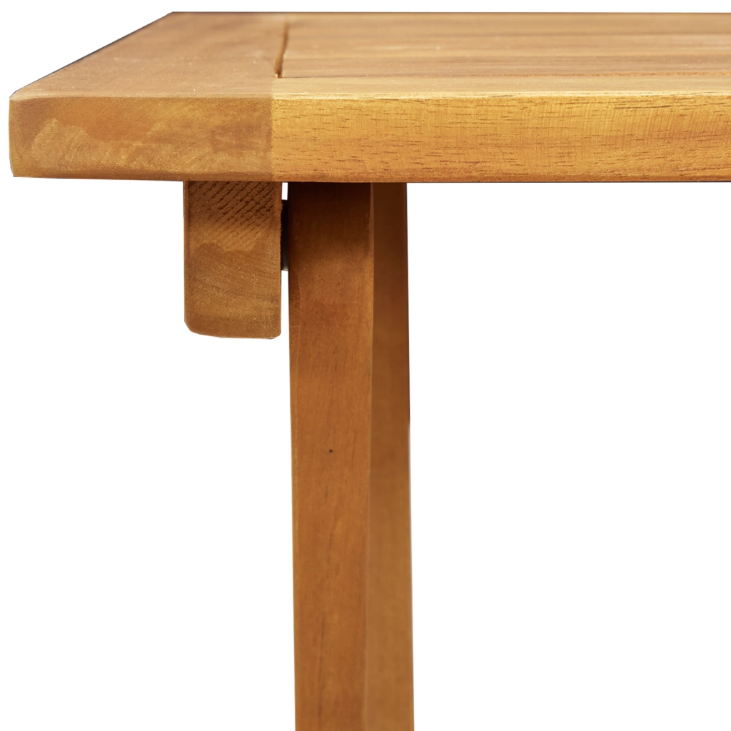 Tavolo da giardino pieghevole quadrato 60x60x72 cm legno massello di acacia