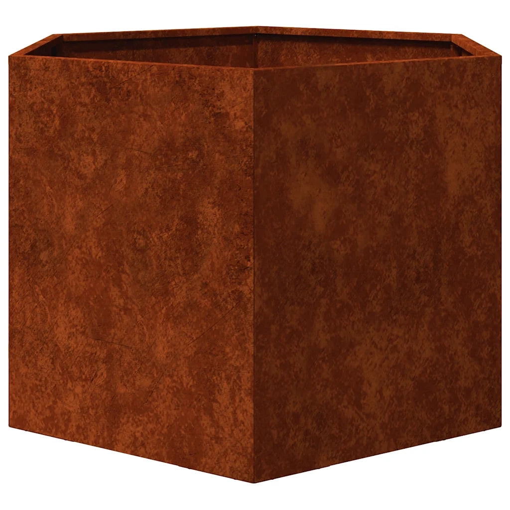 Fioriera Ruggine 60x60x45 cm Acciaio Corten 823675