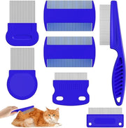 Set di 7 Spazzole per Rimuovere Macchie di Lacrimazione da Insetti Pulizia Strumento - Denti Fini per Gatti e Cani