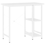 Scrivania per computer postazione di lavoro mobile per computer studio per computer 80 x 40 x 72 cm MDF e metallo bianco 02_0023716