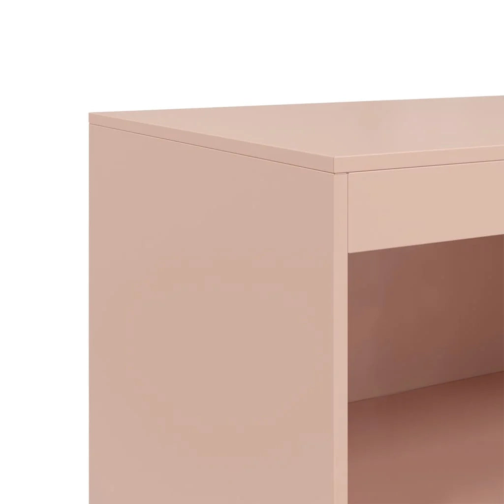 Buffet credenza cassettiera armadio mobile contenitore organizer per cucina soggiorno salotto 67 x 39 x 107 cm acciaio rosa 02_0036203