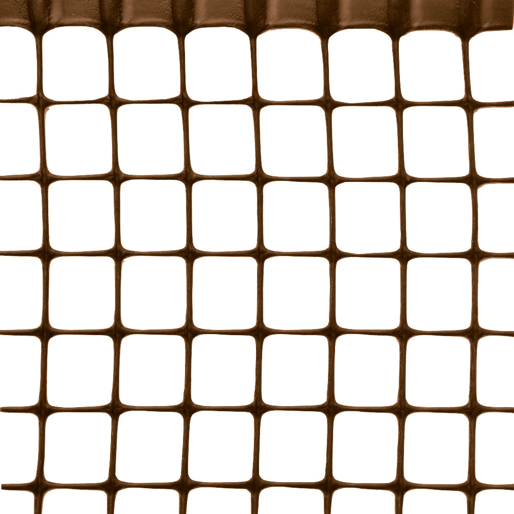 RETE IN PLASTICA QUADRANET X BALCONI maglia  mm.10x10 rotolo mt.50 H. cm. 100 - Marrone