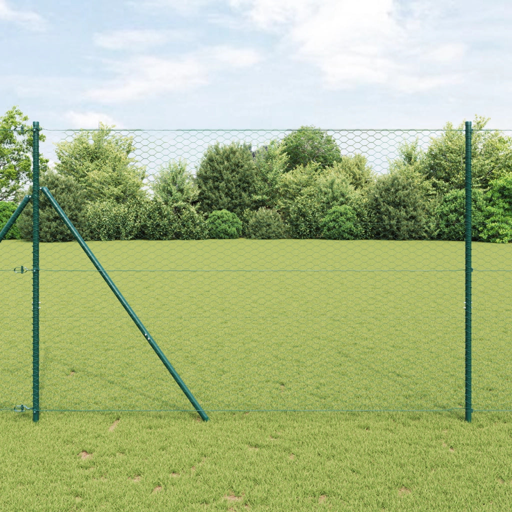 Recinzione Esagonale Verde 1,5x50 m Acciaio