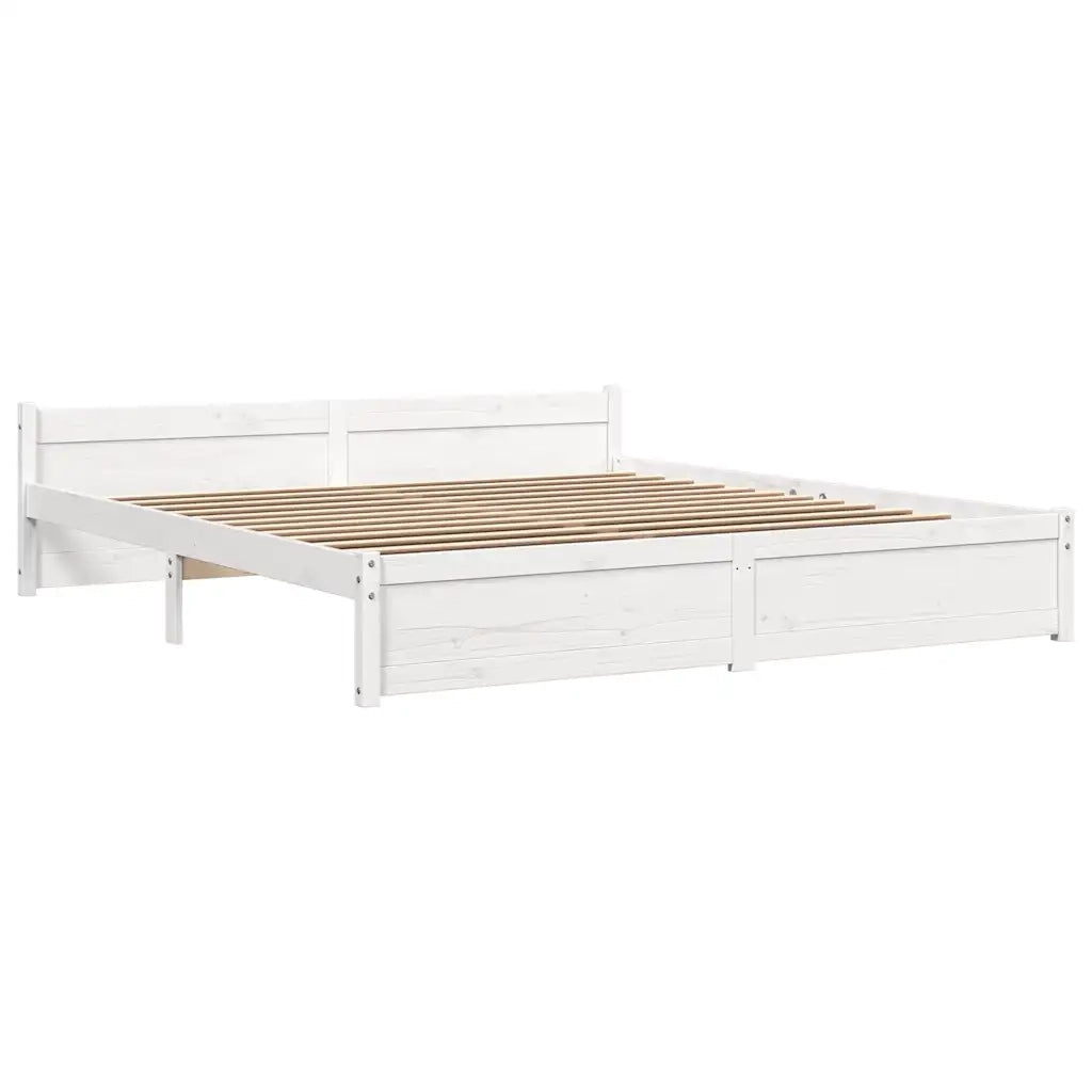 Giroletto Bianco in Legno Massello 180x200 cm Super King
