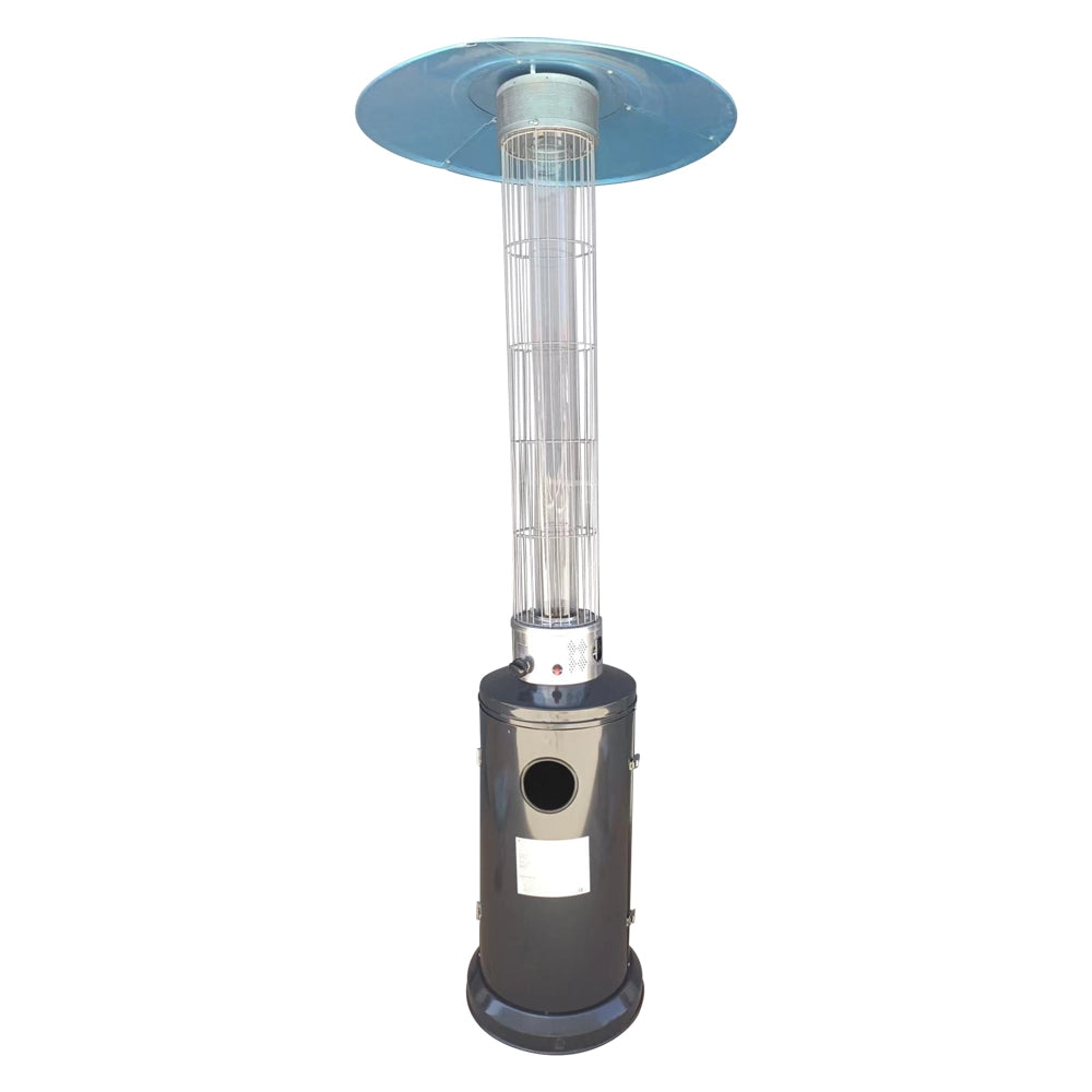STUFA AEREA CILINDRICA 12,5 Kw - verniciata grigia antracite  - KASART