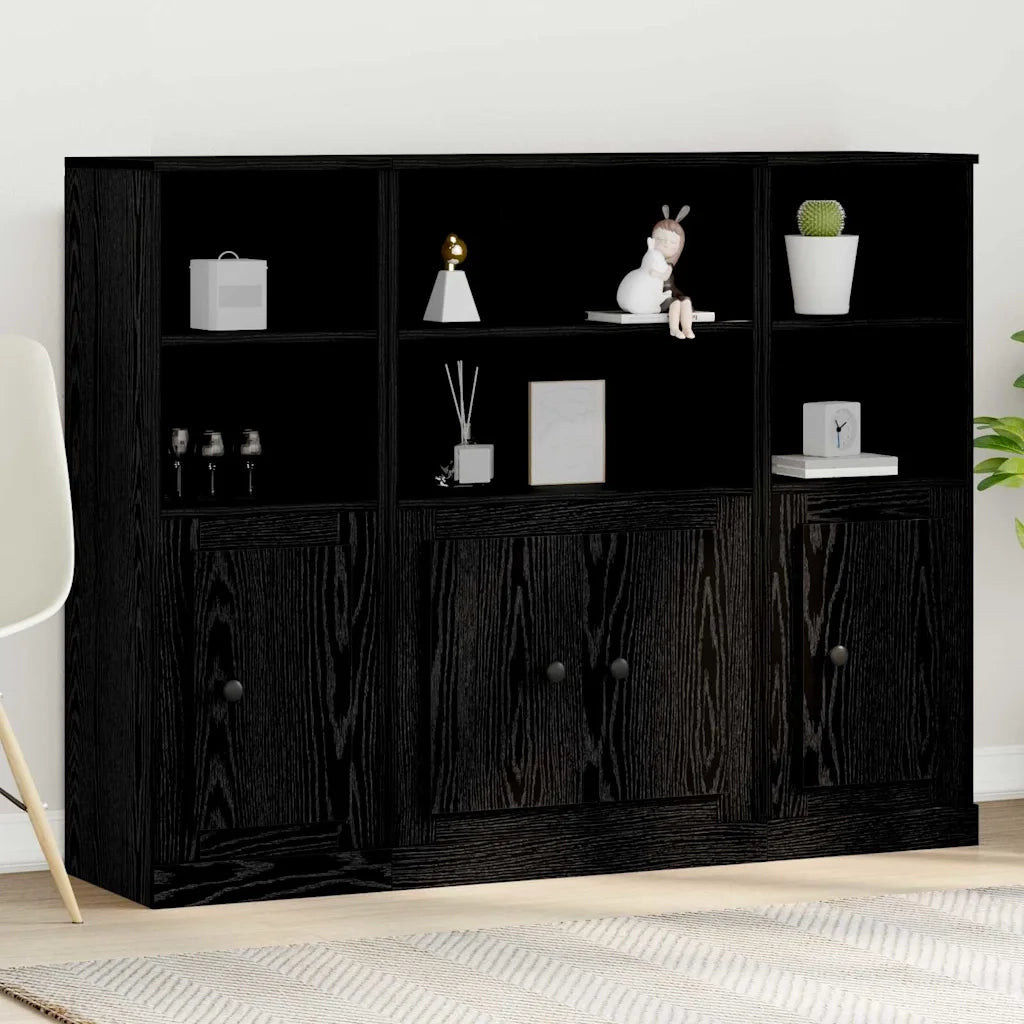 Credenza Rovere Nero 132 x 35,5 x 103,5 cm Legno multistrato 3333077