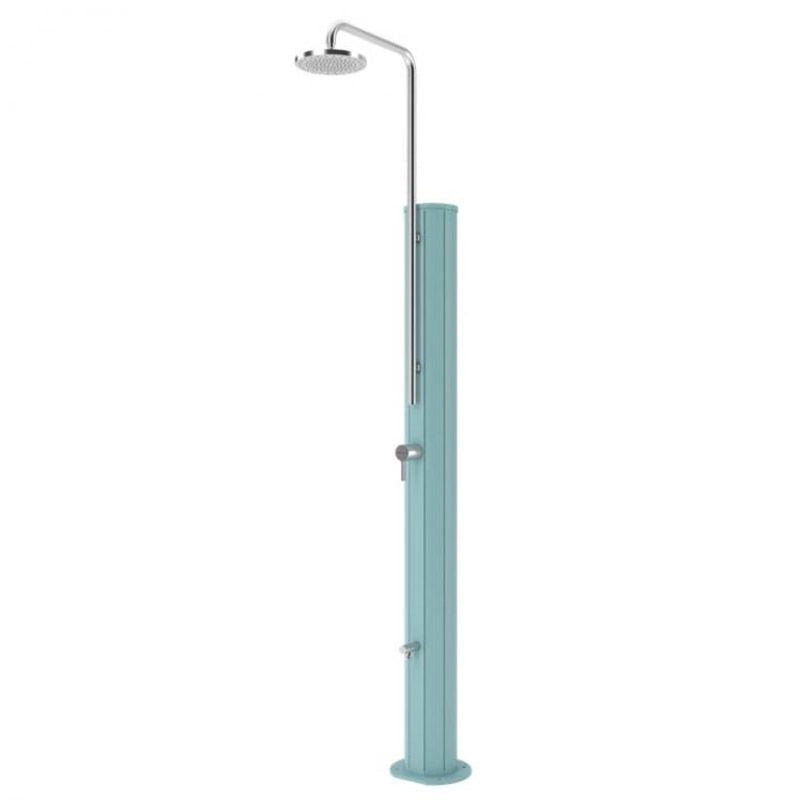 Doccia solare piscina con lavapiedi CHROME in acciaio 304 Astralpool - Doccia Solare Piscina Con Lavapiedi Chrome In Acciaio 304 Astralpool Blu