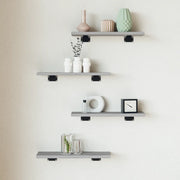 Mensole Parete 4pz Grigio Sonoma 40x10x1,5cm Legno Multistrato 838197
